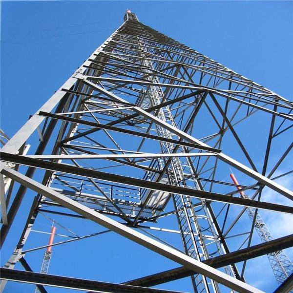 60m 4 jambes galvanisées Autonomie antenne tour Angle de diffusion Radio micro-ondes Tour de communication la plus haute