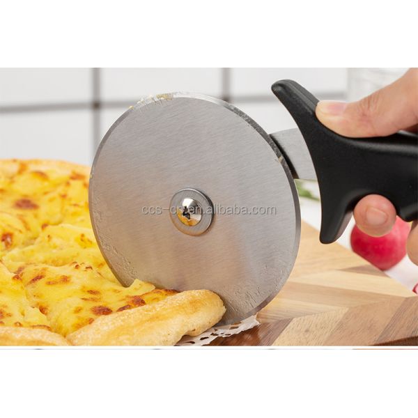 10cm Stainless Steel Pizza Wheel Cutter With Pp Handle Round Plastic Pizza Wheel Cutter Server