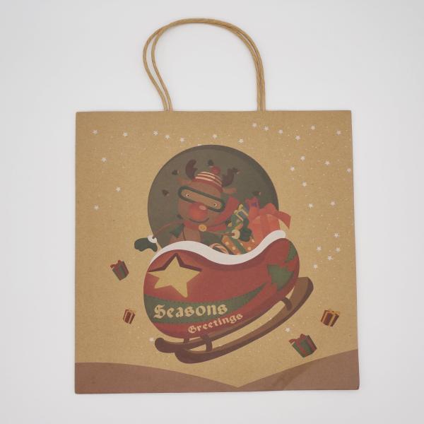 Environmental Friendly Custom Brown Paper Bags Portable Recycled