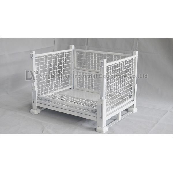 ESD Protection Stacking Rack System , Industrial Steel Folding Turnover Pallet Box