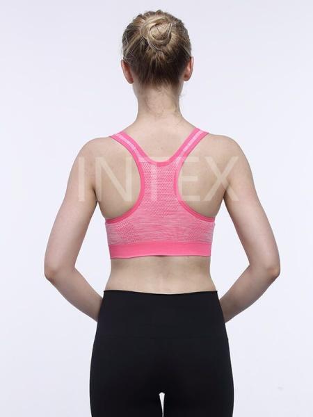 High Impact Padded Gym Bra Wireless Moisture Wicking 55% Nylon 40% Polyester
