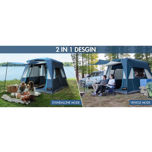 3.05*2.44*2.21M Personalizavel 4 Temporada Cor Azul Impermeável PU2000MM Revestido Poliéster Mobile Car Camping Tent