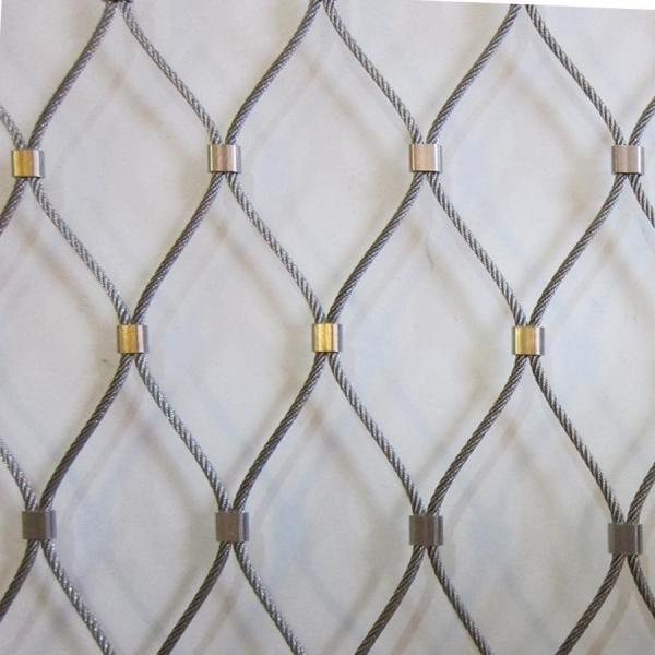 Fatigue Resistance Stainless Steel Ferrule Mesh For Stair anti falling decorative mesh