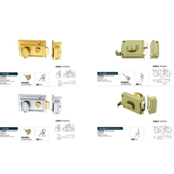 Медленный цилиндровый ремень дверной замок Анти-угон Южная Америка 540 Ночной замок