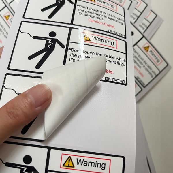 Waterproof Packaging Printed Vinyl Warning Stickers Custom Logo