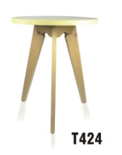 America style solid wood round coffee table