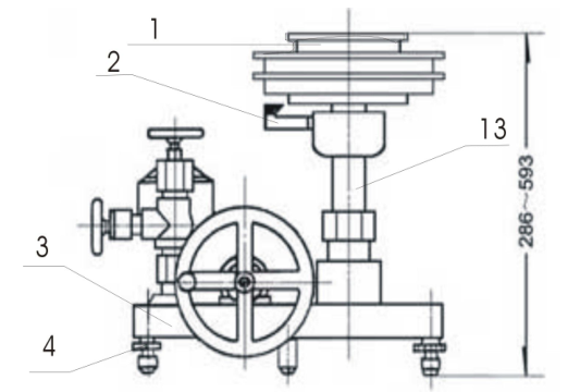 Hydraulic piston  0-60MPa dead weight tester for Pressure Sensor