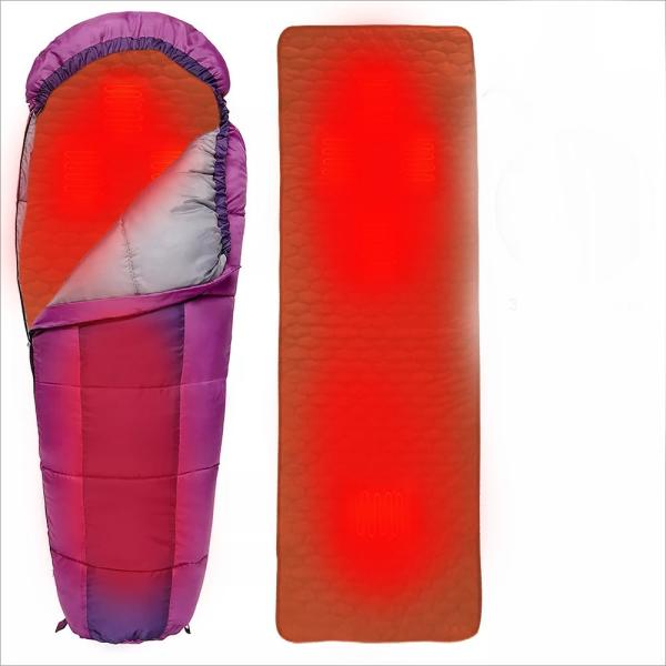 Overheat Protection USB Heated Sleeping Bag Liner For Picnic 198×19cm Size OEM
