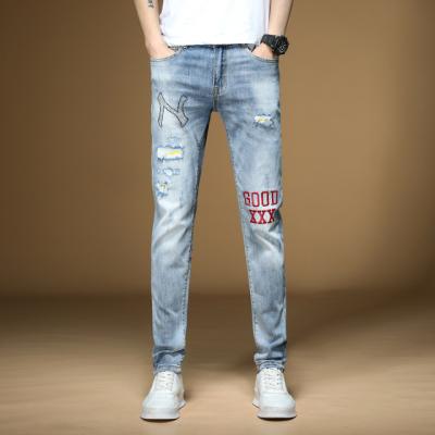 Cor clara passando de Diamond Embroidered Trousers Men Pants Wicking