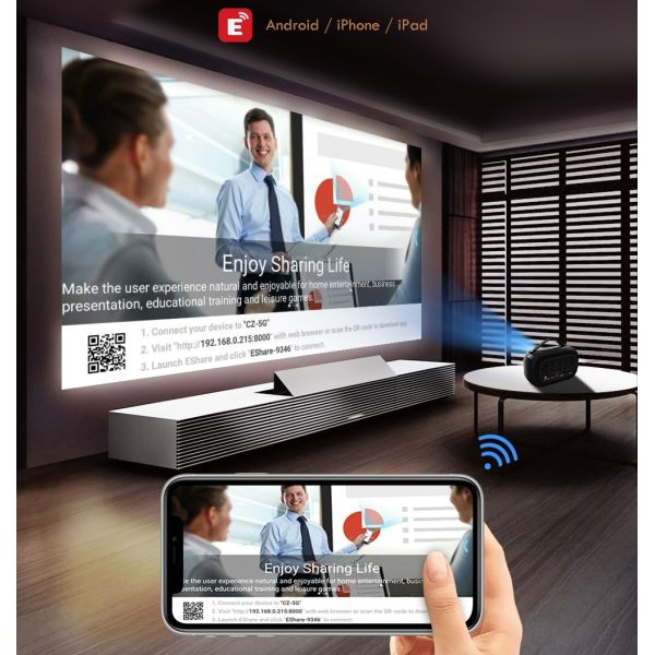 650 расшифровывать репроектора 1080P 4G+32G 4k HD андроида люменов умный