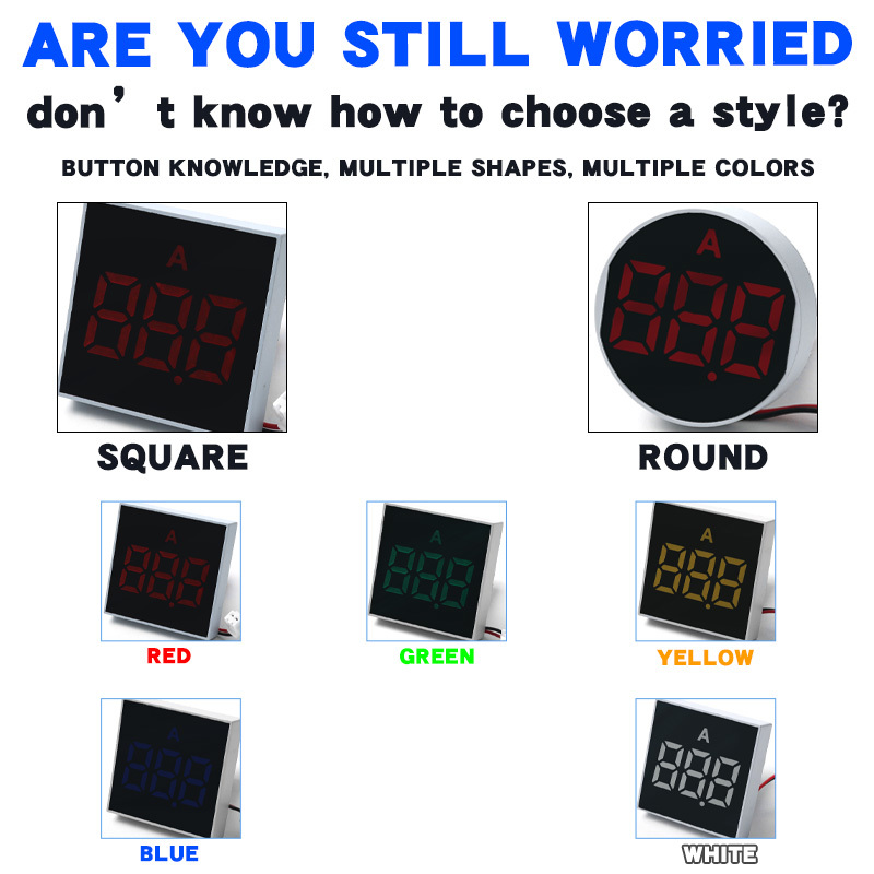 LED Digital Display Analog Ampere Meter Single Display Panel Meter (AD112-50) Large Area Small Instrument AC Ammeter