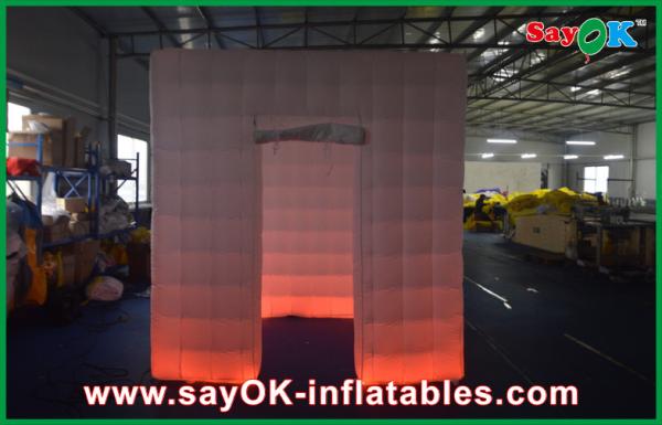 El anuncio de alquiler de la cabina inflable de la foto inflable explota el paño llevado cabina del cubo 210d Oxford de la foto