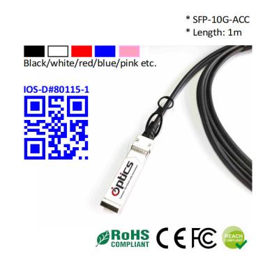 SFP-10G-DAC1M-A 10G SFP+ to SFP+ DAC(Direct Attach Cable) Cables (Active) 1M 10G SFP+ DAC ACC