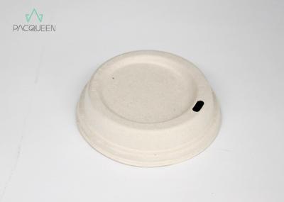 Natural Color Disposable Coffee Lids Corn Starch Based Eco Friendly