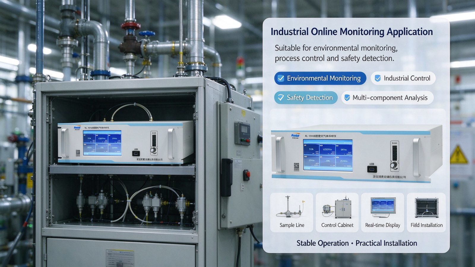 TDLAS High Precision Laser Gas Analyzer For Industrial Emission Monitoring & Process Control