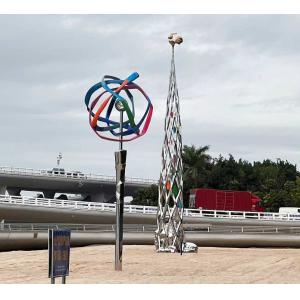 Скульптура современной нержавеющей стали большая на открытом воздухе высота в 10,0 метра