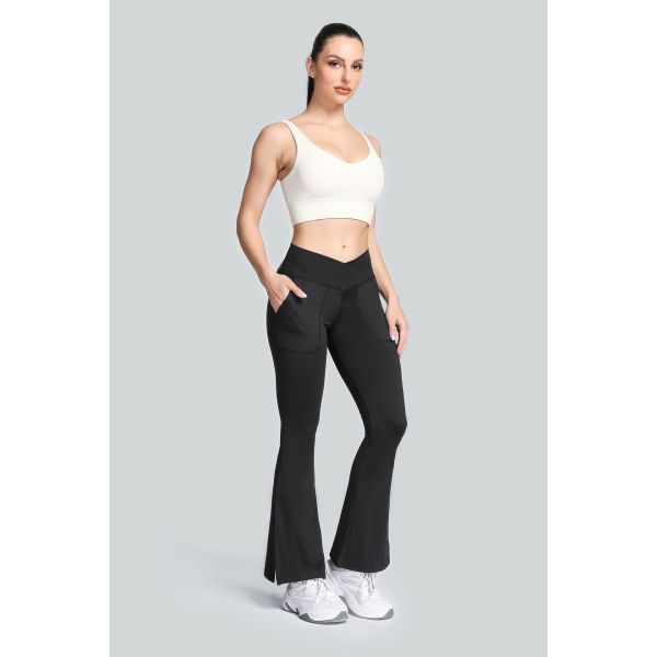 Low Rise Flare Leg Yoga Pants Custom Logo