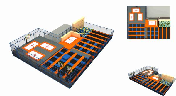 339M2 Chinese Indoor Discount Large Jumping Bed/Children Trampoline Park/ Large Trampolines for Sale Made in China
