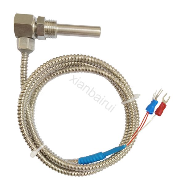 Customized Platinum Resistance Rtd Pt100 Stainless Pt1000 Temperature Sensor 4 Wires