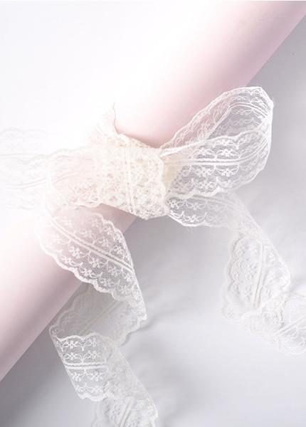 Flower Packaging Material Lace Ribbon Snow Gauze Ribbon Flower Bouquet for Handmade DIY 2.5cm Width