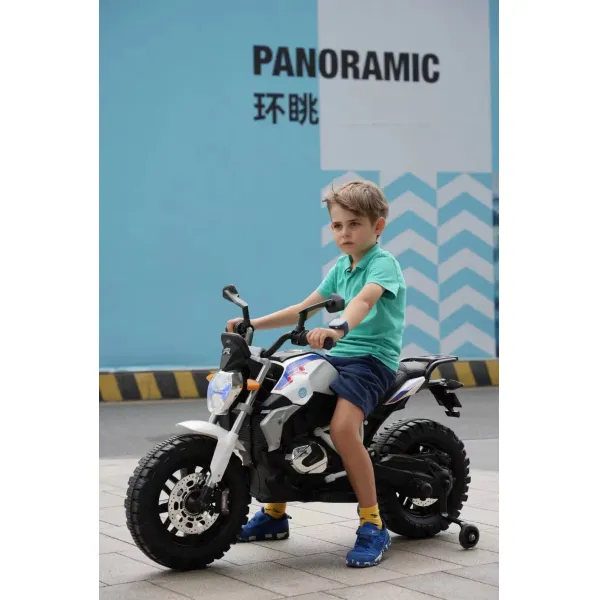 Детская зарядная езда на мотоцикле с двумя тренировочными колесами Детские 12В электрические батареи езда на игрушечных мотоциклах