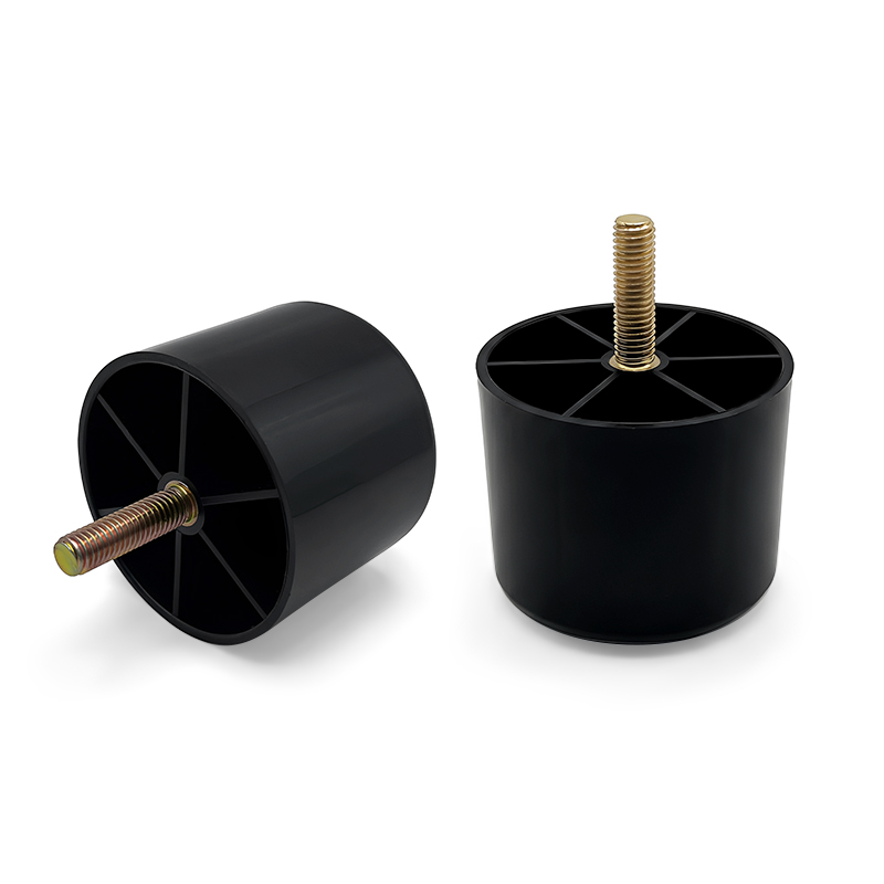 Round Plastic Height Increasing Sofa Feet Black Furniture Support Leg Accessories
