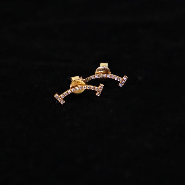 Smile Anti-Exposure Design 18K White Gold Earrings with IGI Certified Lab-Grown Diamond for Women's Wedding