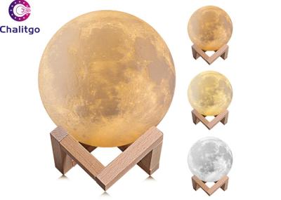 3D Printing Moon Globe Light 5.9 Inch Glowing Moon Lamp Tap Change 3 Colors