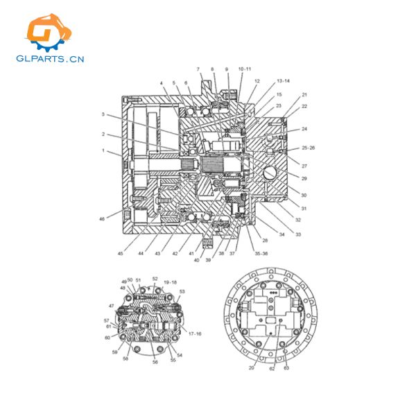 114-8222 151-9688 Travel Motor Assembly for Caterpillar CAT Excavator E312 312-A 312B Final Drive