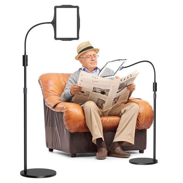 Adjustable Height LED Magnifier with PMMA Lens for Floor-mounted Reading Tasks