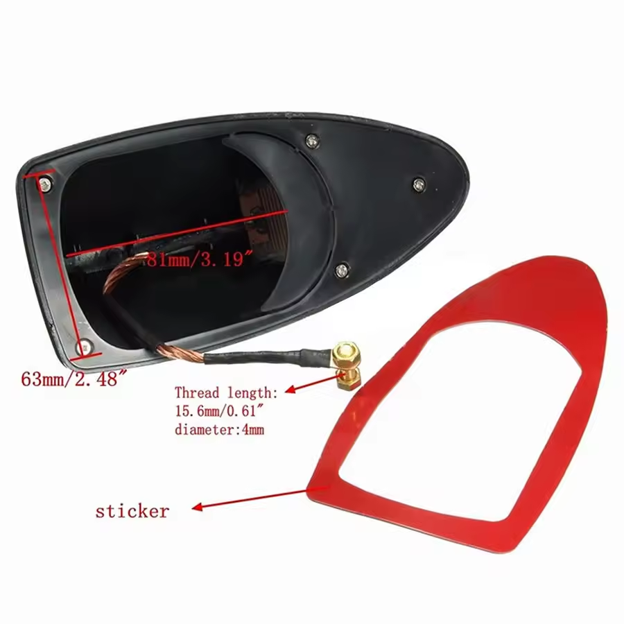 Universal FM AM Fish Fin Car Radio Antenna Roof Mount With Custom Cable HT-V111