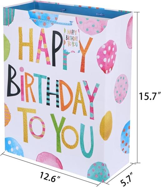 Low MOQ Bolsa de papel Kraft para crianças presente de aniversário com logotipo personalizado e cor personalizada