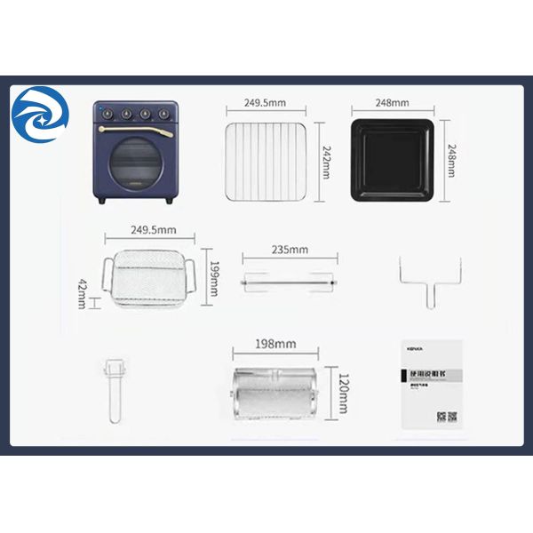 18L Toaster And Toaster Ovens Air Fryer Stainless Steel 19qt