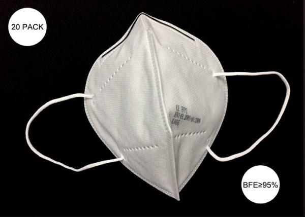 BFE Over 95% KN95 Disposable Face Mask Dustproof With Earloop FDA