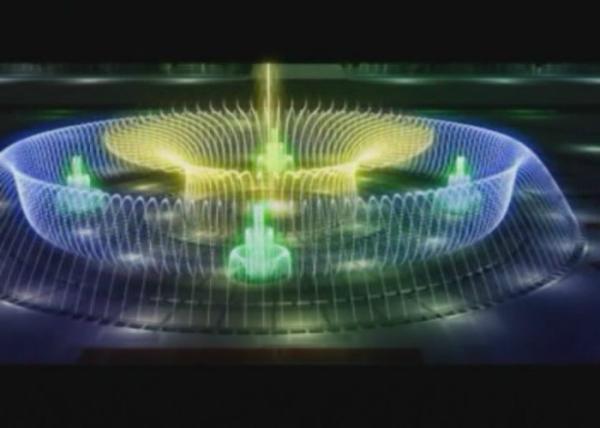 Digital Programmable Water Fountain , Beautiful Resin 4 Tier Water Fountain