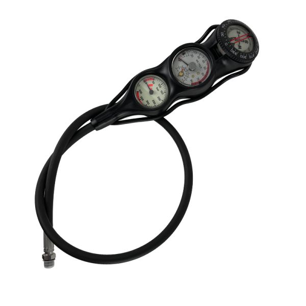 Submersible Scuba Diving Console Compass Depth Triplet Pressure Gauge for Underwater Equipment