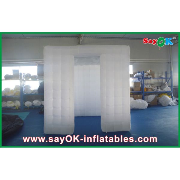 Inflatable Photo Booth Hire Customized Inflatable Photo Booth Enclosure White LED Lighting With Widows