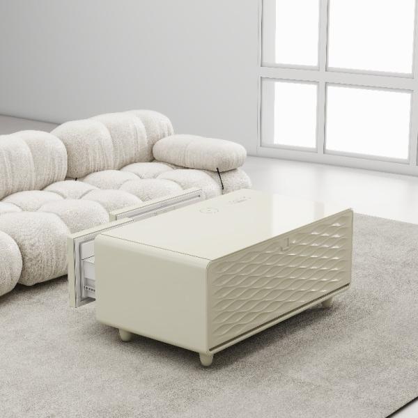 Living Furniture Modern Coffee Table with Cooling Drawer and 27L Freezer Capacity