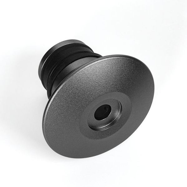 Custom CNC Machined 6061 Aluminum Alloy Massage Gun Head, Sandblasted Anodized Gray Massage Tip for Massage Chair & Fascia Gun

