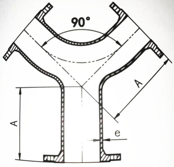 Special Di Tee Ductile Iron Fittings All Flange Y Tee Class PN16 ISO2531 BS EN545