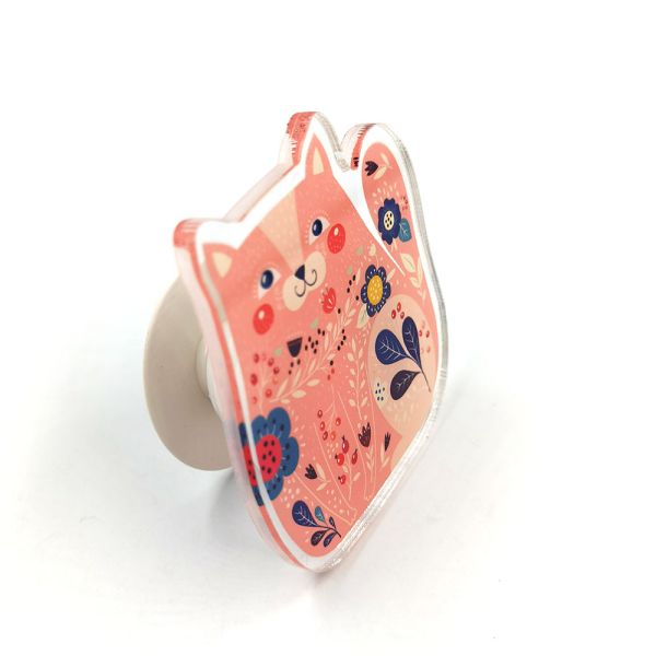 Plastic Acrylic Airbag Cell Phone Bracket With Anime Cartoon Characters Printed