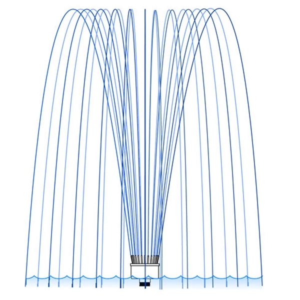 Крона драгоценности разбрызгивающие головки особенности воды 1,5 дюймов 3D DN40