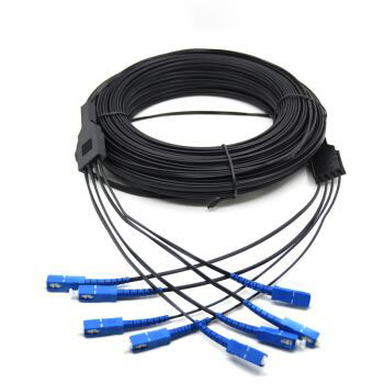 SC / UPC Jumper FTTH Outdoor Drop Cable G652D G657A Fiber Optical Cable Patch Cord
