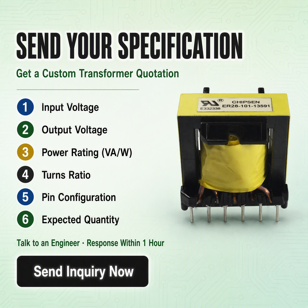 Custom ER28 High Frequency Transformer for DC-DC Buck-Boost Converter
