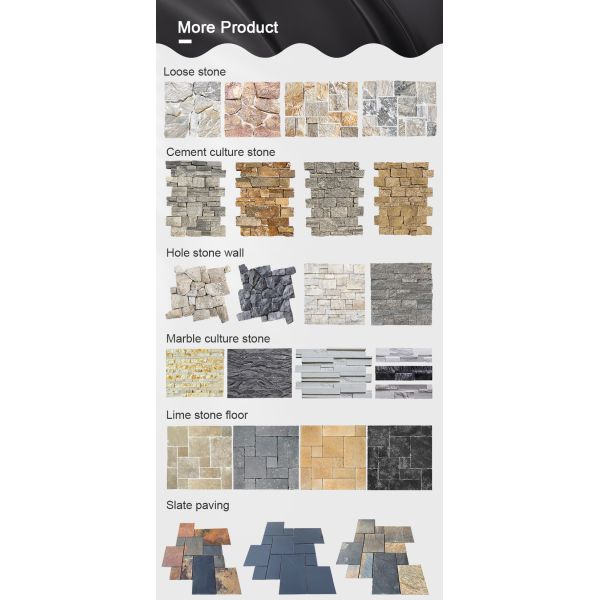 Natural Finish Slate Culture Stone Veneer Cladding for Bathroom Column Exterior and Interior Wall in Kerala Stone Panels