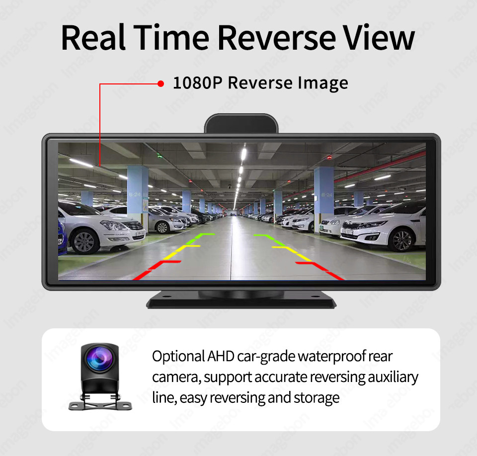 4K Android Auto ADAS WiFi Dash Cam AUX FM GPS 10,26