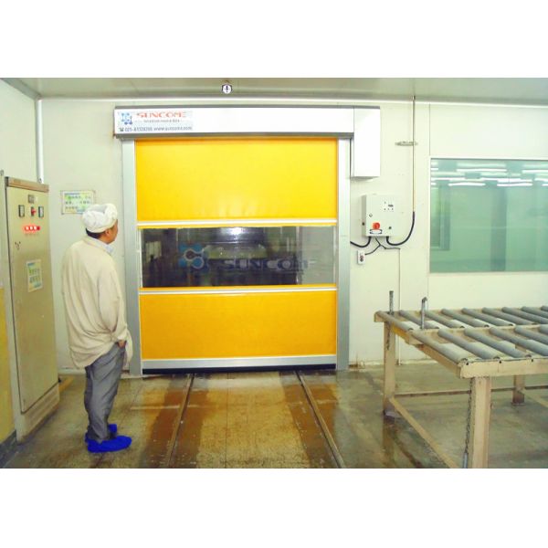 Puerta de persiana de alta velocidad industrial automática Cortina de PVC de colores