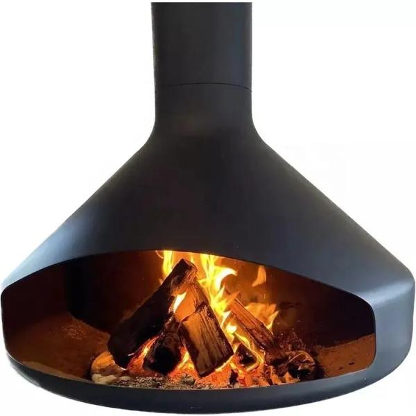 1000mm Hotel Indoor Suspended And Rotating Wood Burning Hanging Fireplace