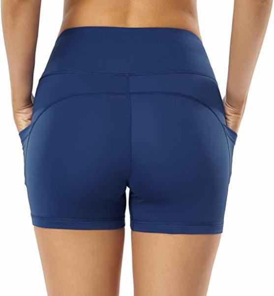 O short ativo impresso 3 polegadas da ioga do motociclista malha o short da ioga do Gym para mulheres