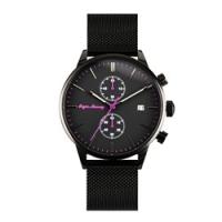 Relógio luxuoso análogo de quartzo do OEM 20mm do relógio do preto do negócio 3ATM
